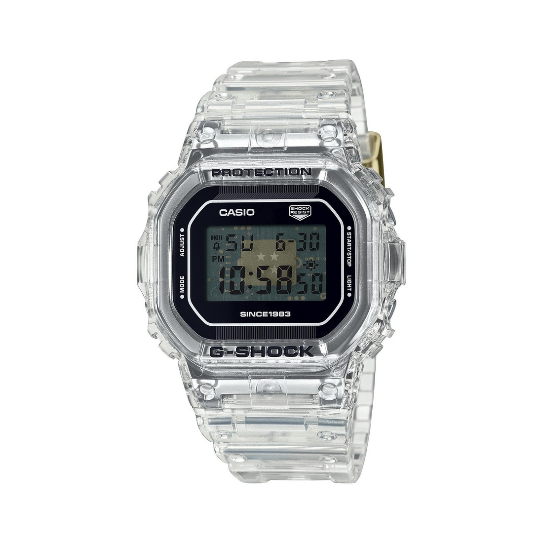 Đồng Hồ Casio Dw-5040Rx-7 Nam Đen Trong Suốt