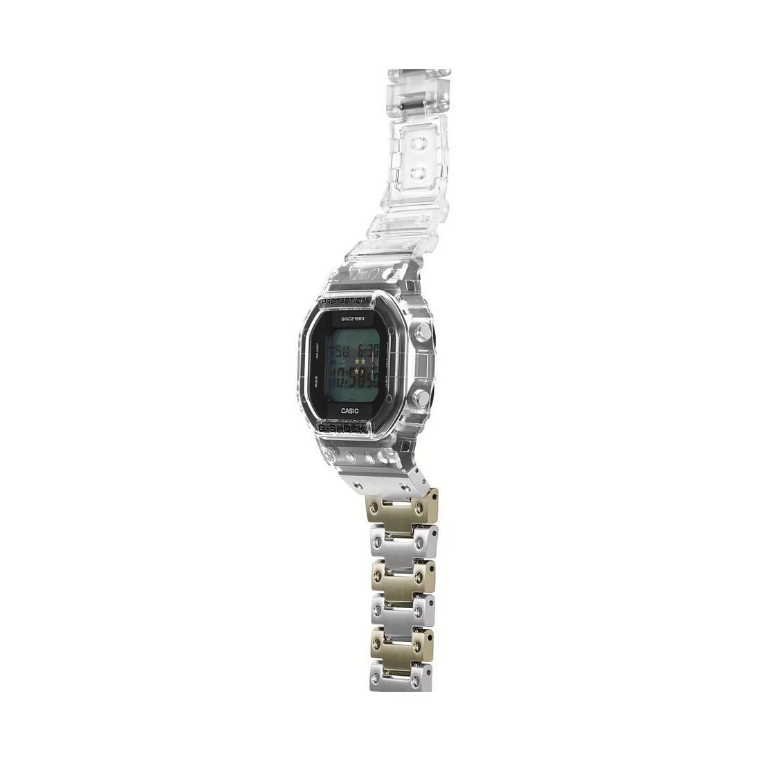 Đồng Hồ Casio Dwe-5640Rx-7 Nam Đen Trong Suốt