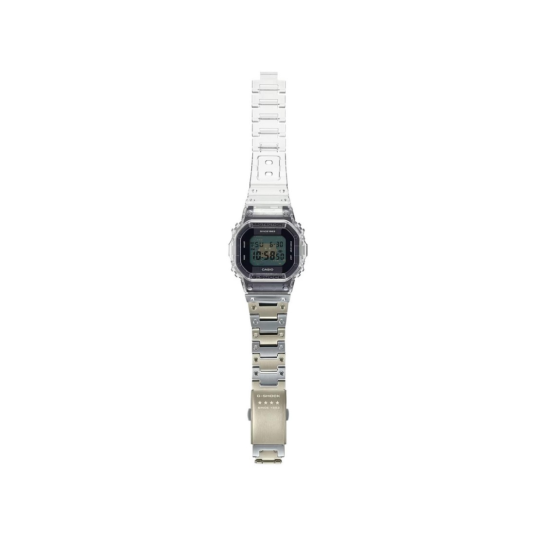 Đồng Hồ Casio Dwe-5640Rx-7 Nam Đen Trong Suốt