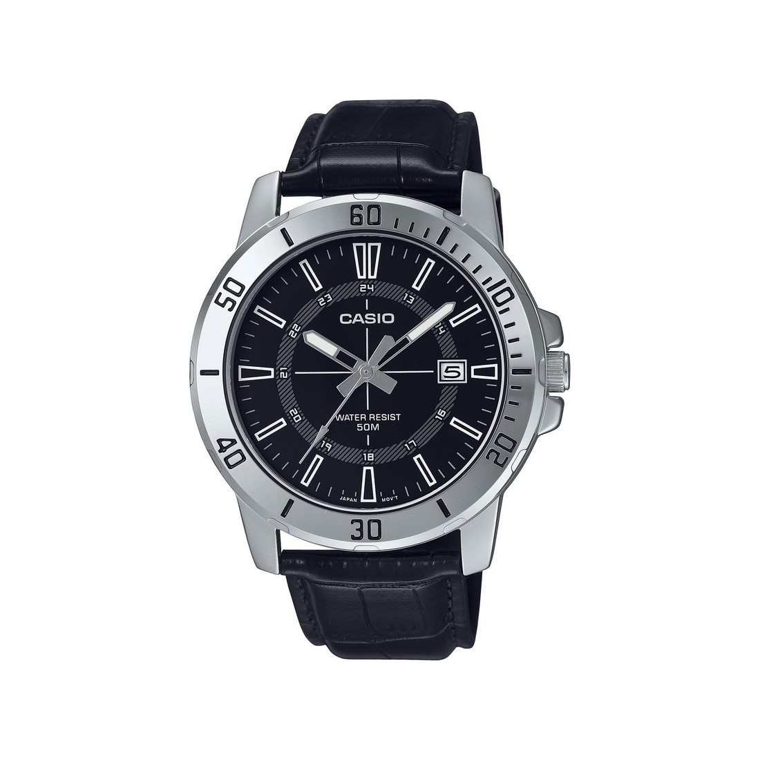 Đồng Hồ Casio Mtp-Vd01L-1Cv Nam Đen Xám