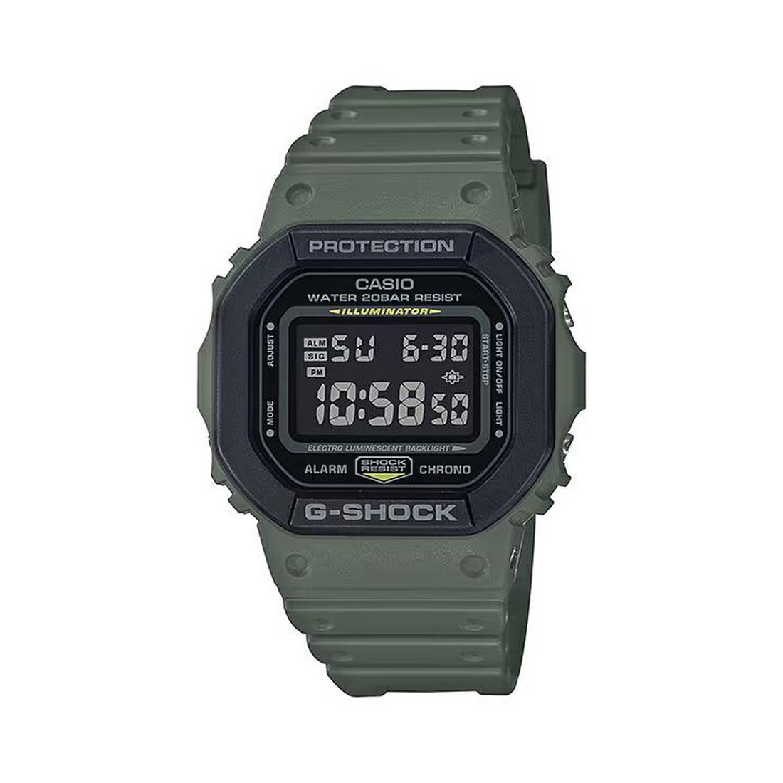 Đồng Hồ Casio Dw-5610Su-3 Nam Xanh Rêu Đen