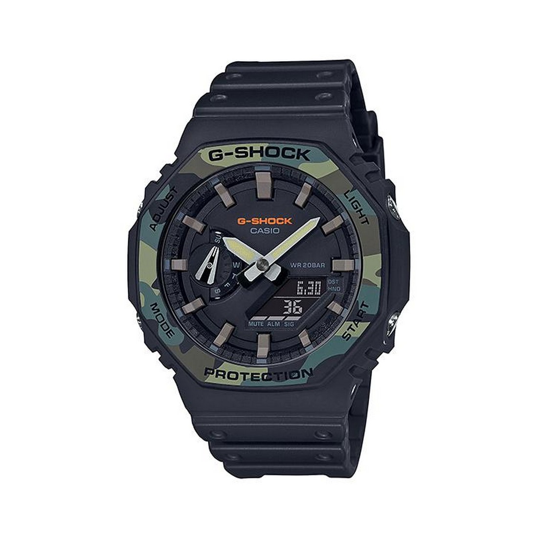 Đồng Hồ Casio Ga-2100Su-1A Nam Đen Rằn Ri