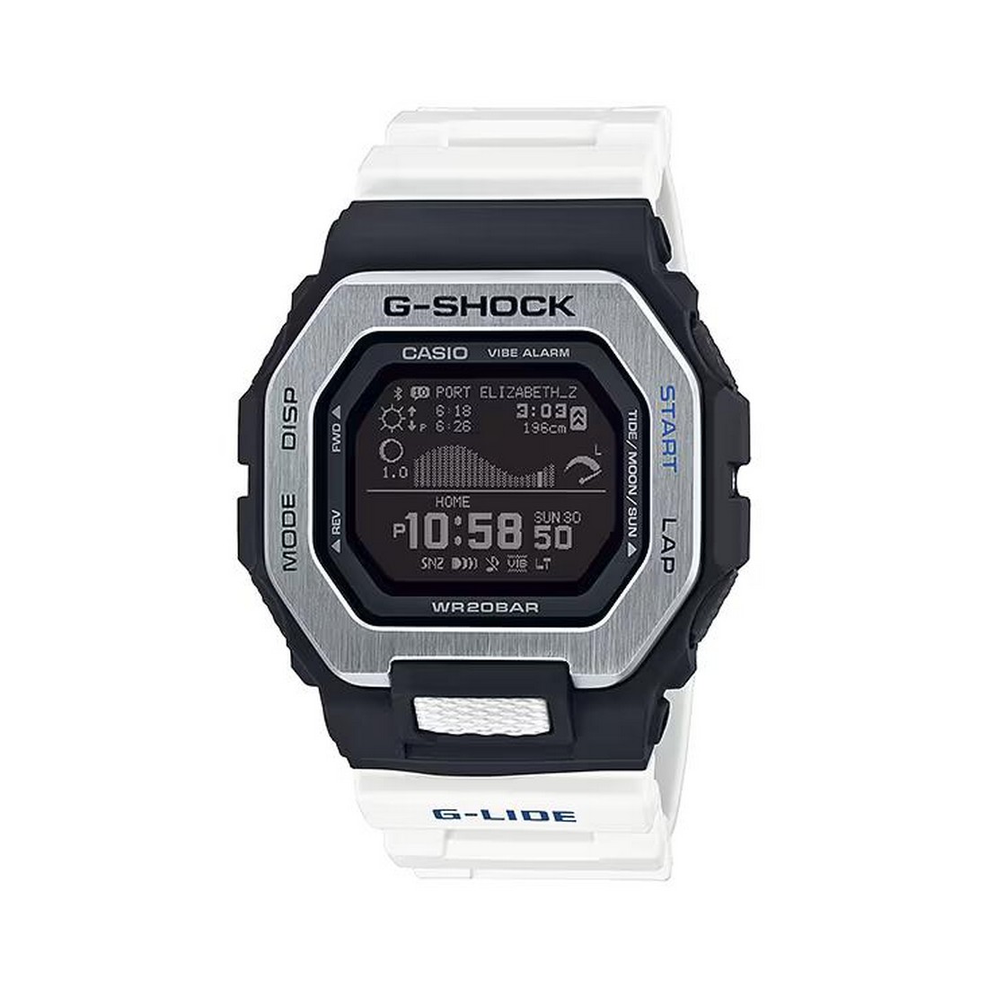 Đồng Hồ Casio Gbx-100-7 Nam Trắng Đen Xám