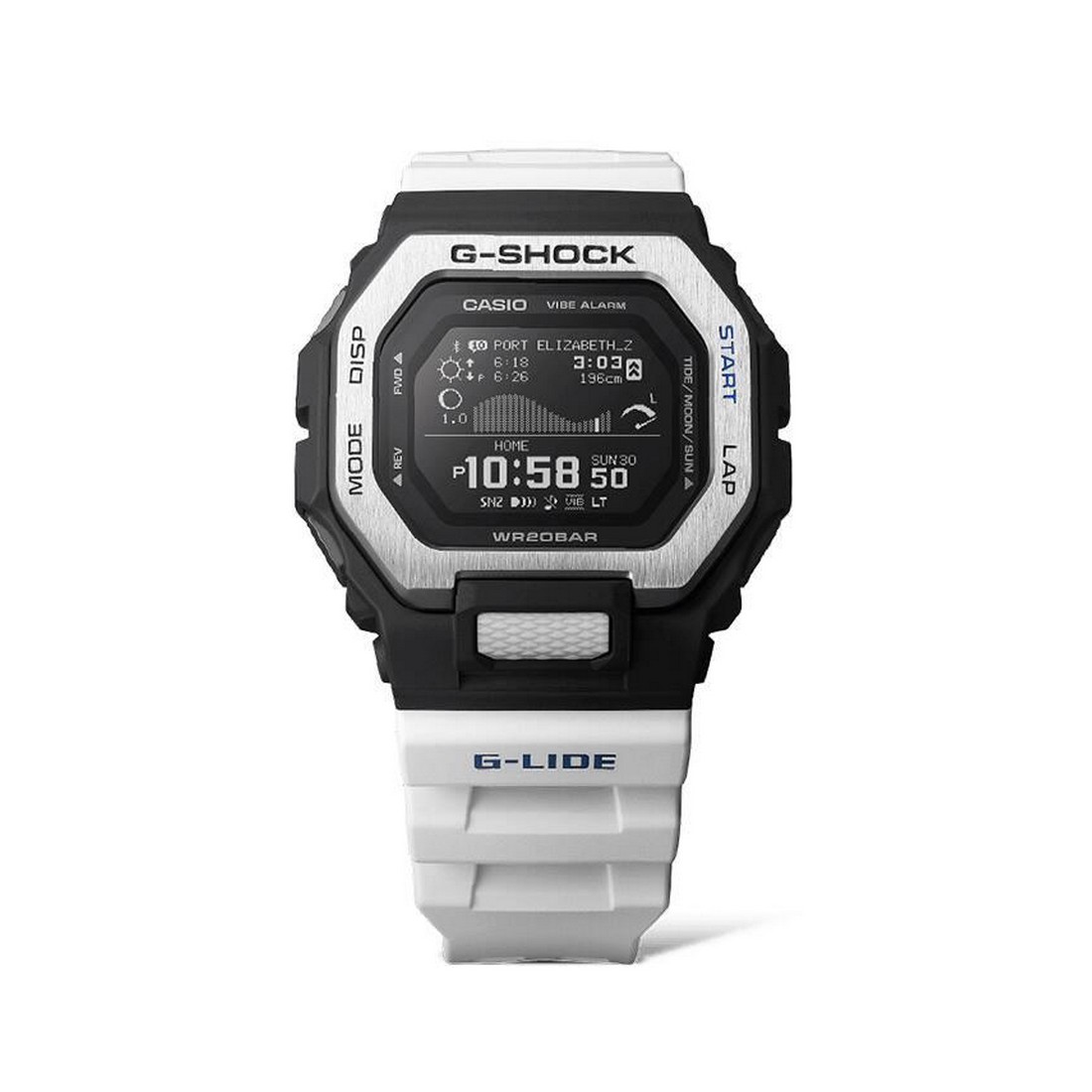 Đồng Hồ Casio Gbx-100-7 Nam Trắng Đen Xám