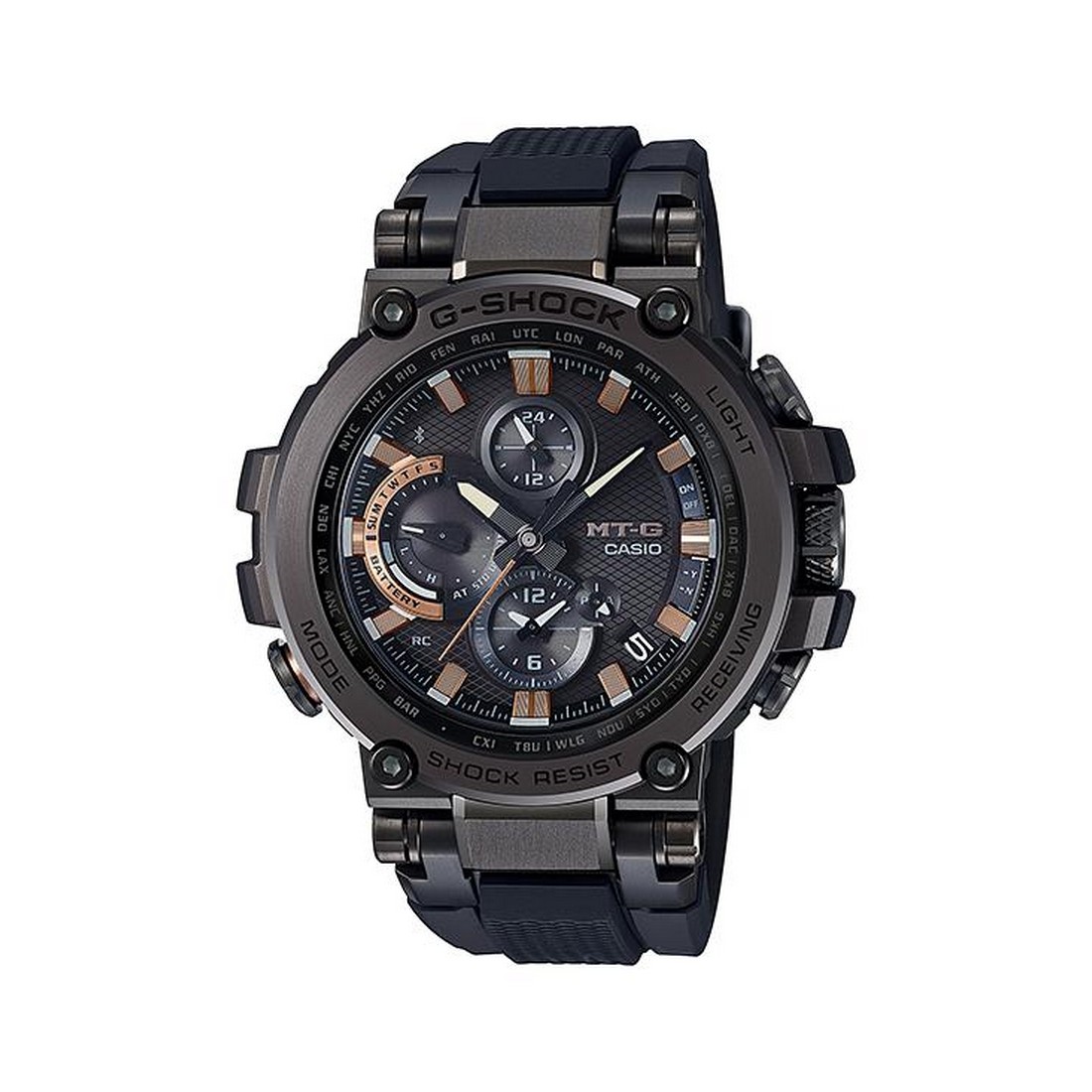 Đồng Hồ Casio Mtg-B1000Tj-1A Nam Đen Nâu