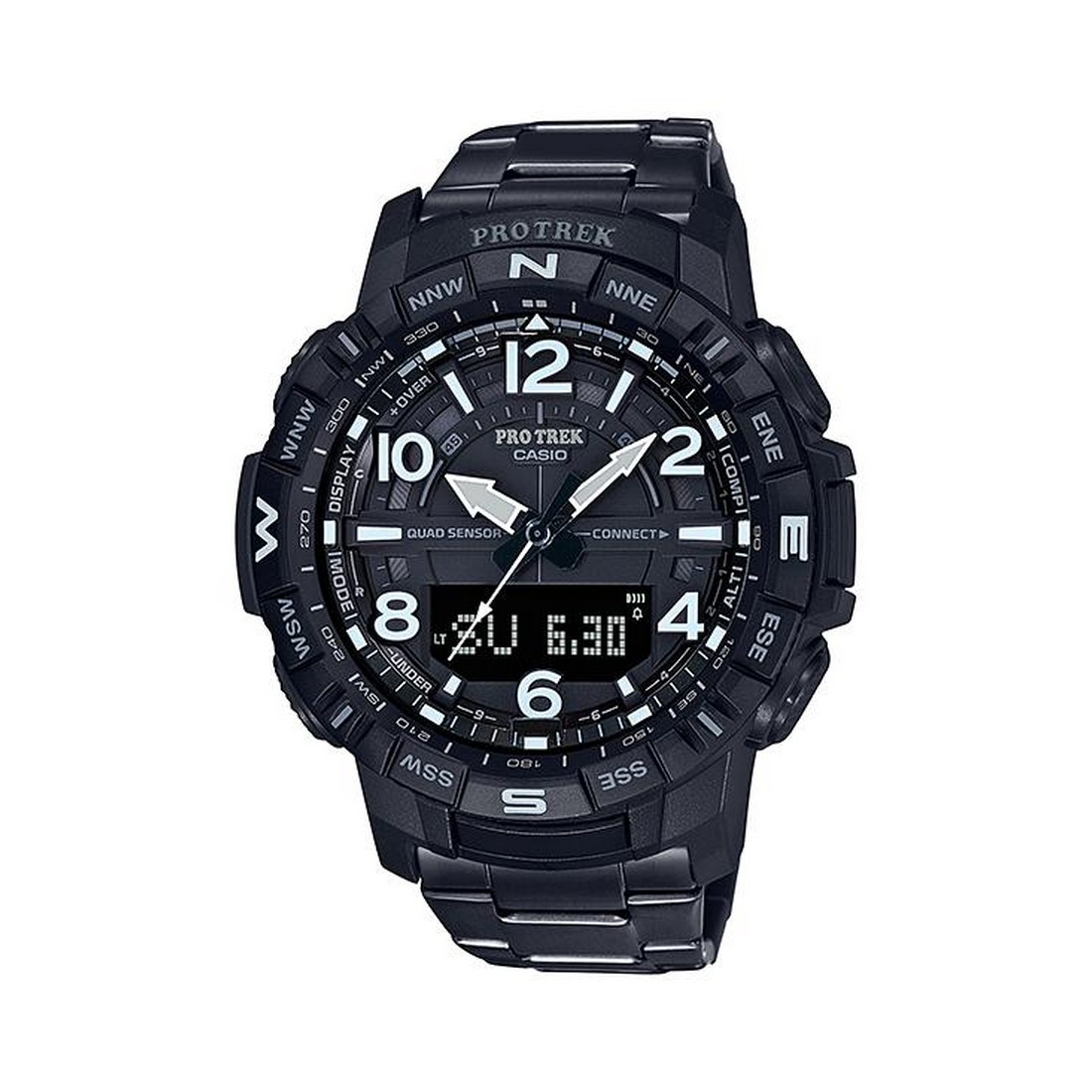 Đồng Hồ Casio Prt-B50Yt-1 Nam Đen Trắng