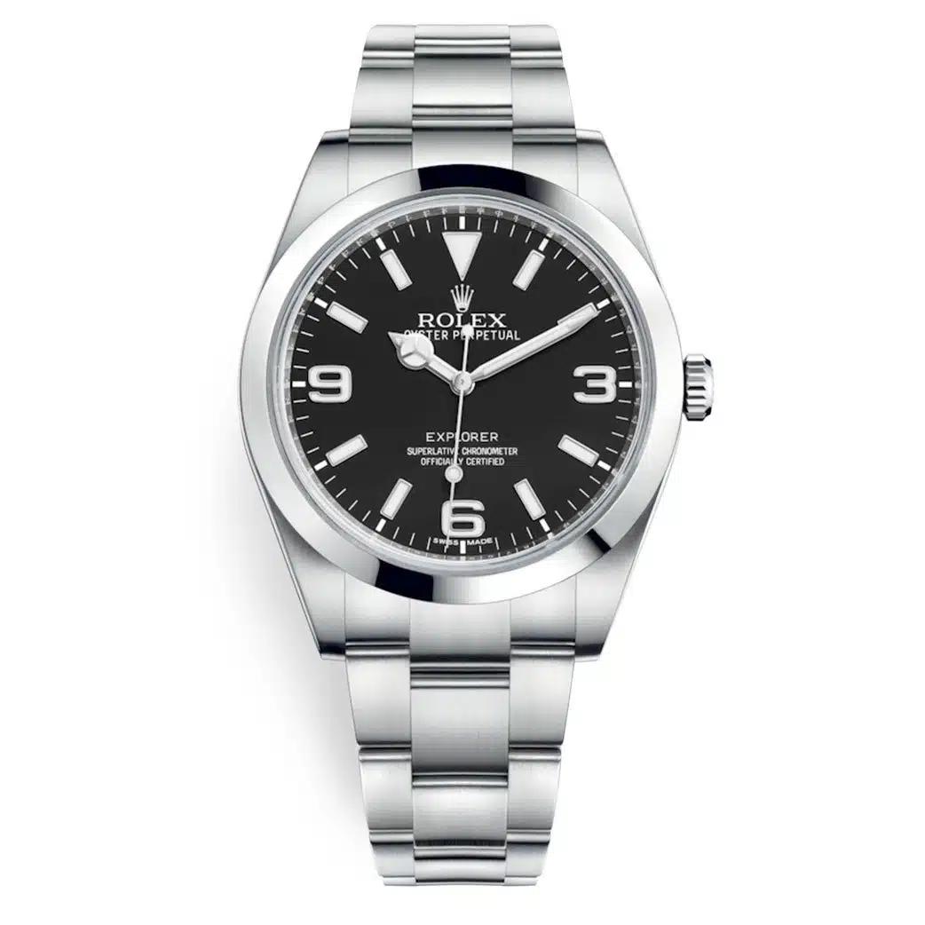 Đồng Hồ Rolex Explorer 214270 39mm Nam Xám Đen Sáng