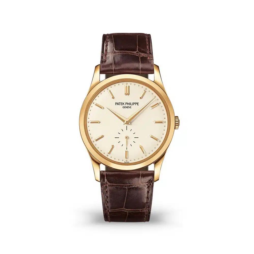 Đồng Hồ Patek Philippe Calatrava 5196J-001 37mm Nam Vàng Nâu