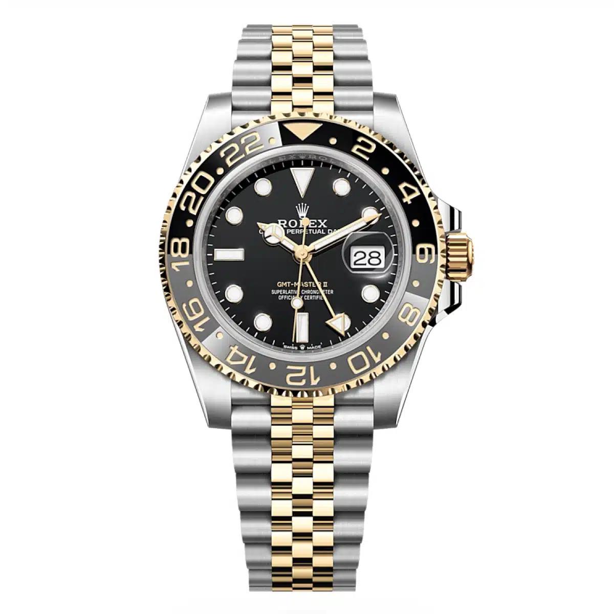 Đồng Hồ Rolex GMT-Master II 126713GRNR 40mm Nam Đen Vàng