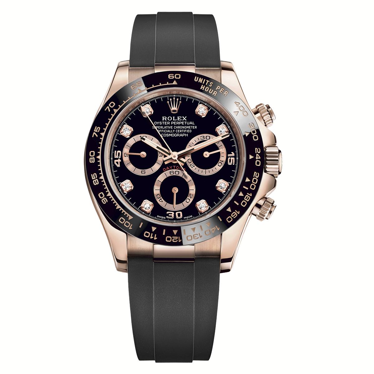 Đồng Hồ Rolex Cosmograph Daytona 116515Ln 40mm Nam Đen Vàng Hồng