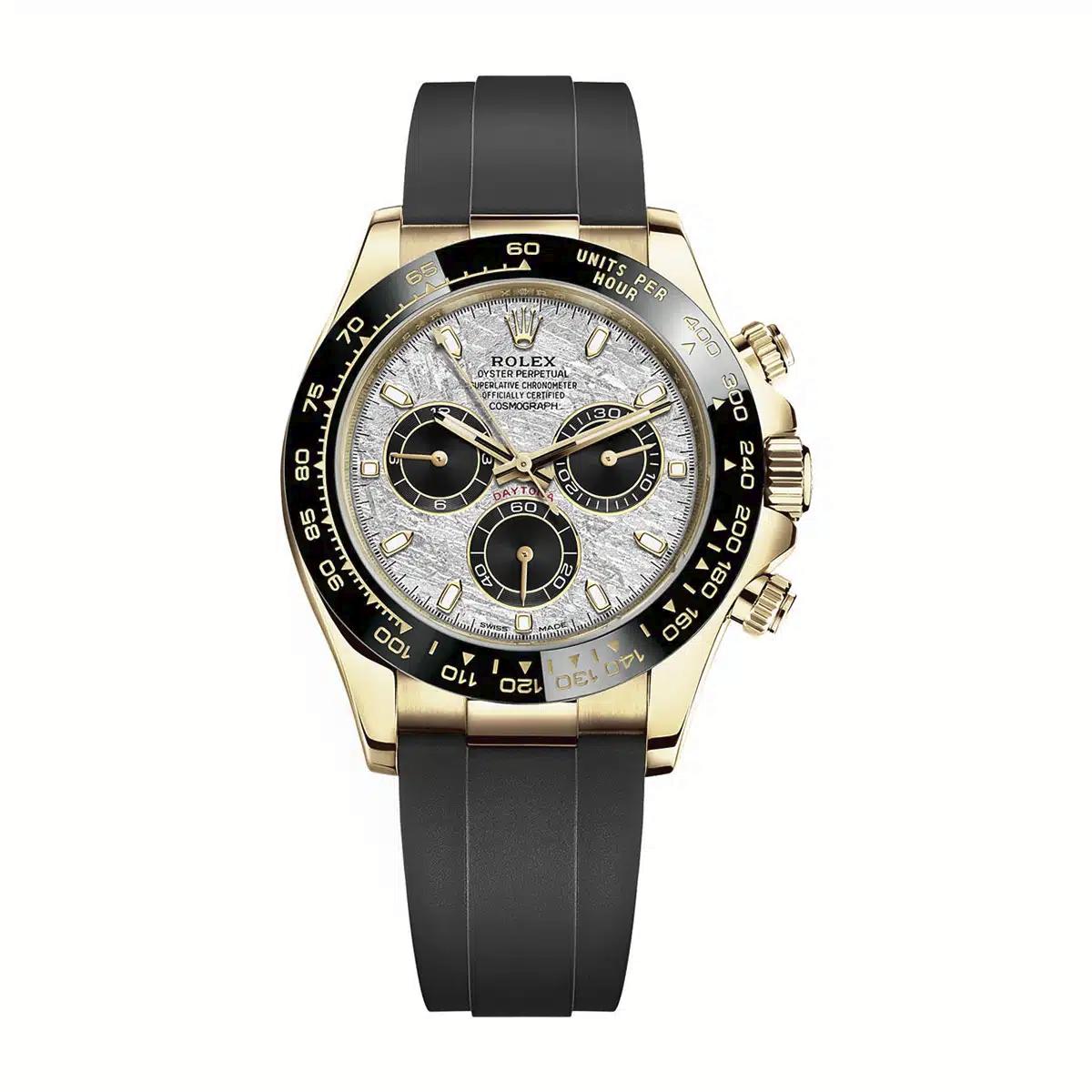 Đồng Hồ Rolex Cosmograph Daytona 116518Ln Meteorite Dial 40mm Nam Đen Vàng Xám