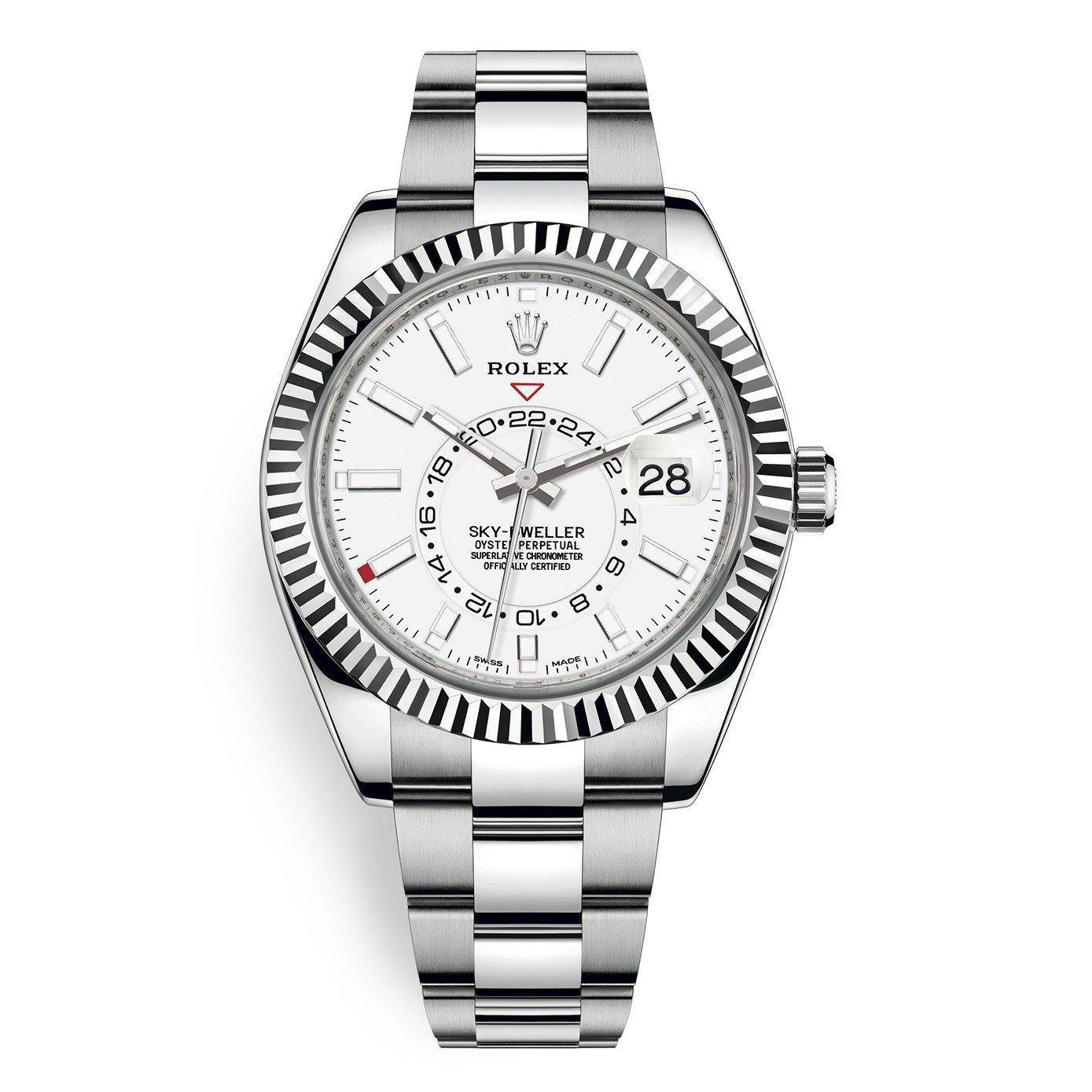 Đồng Hồ Rolex Sky Dweller 326934 Index 42mm Nam Trắng Xám