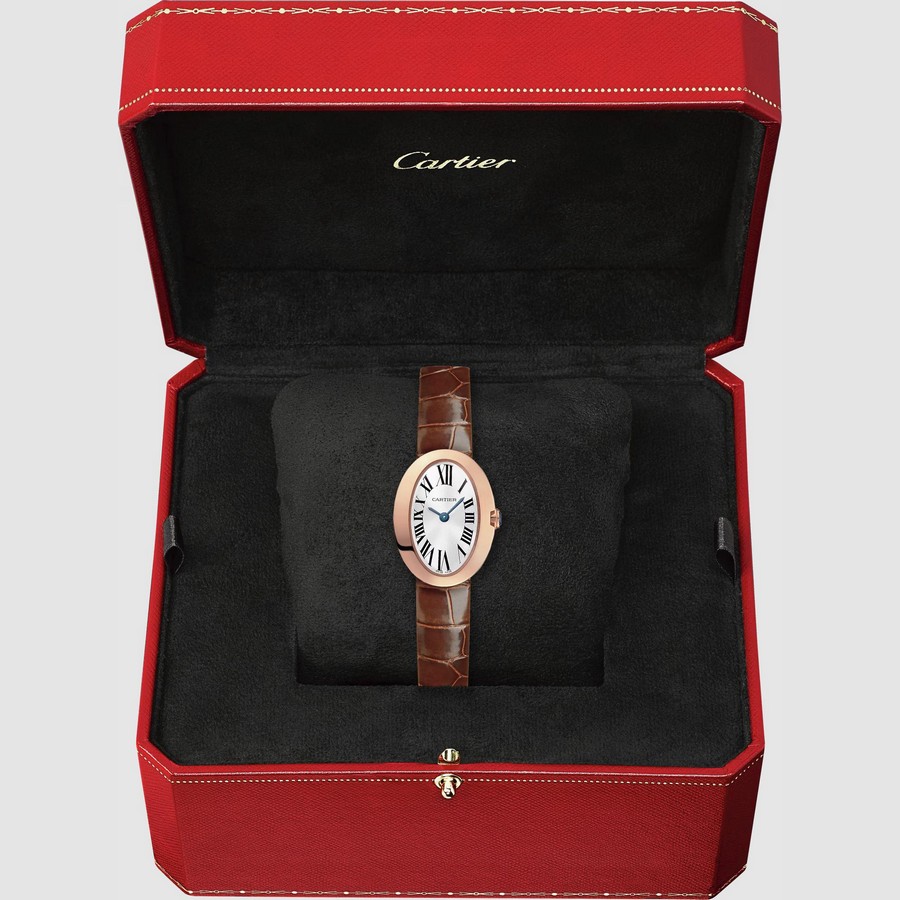 Đồng Hồ Cartier Mini Baignoire Watch Nữ Nâu