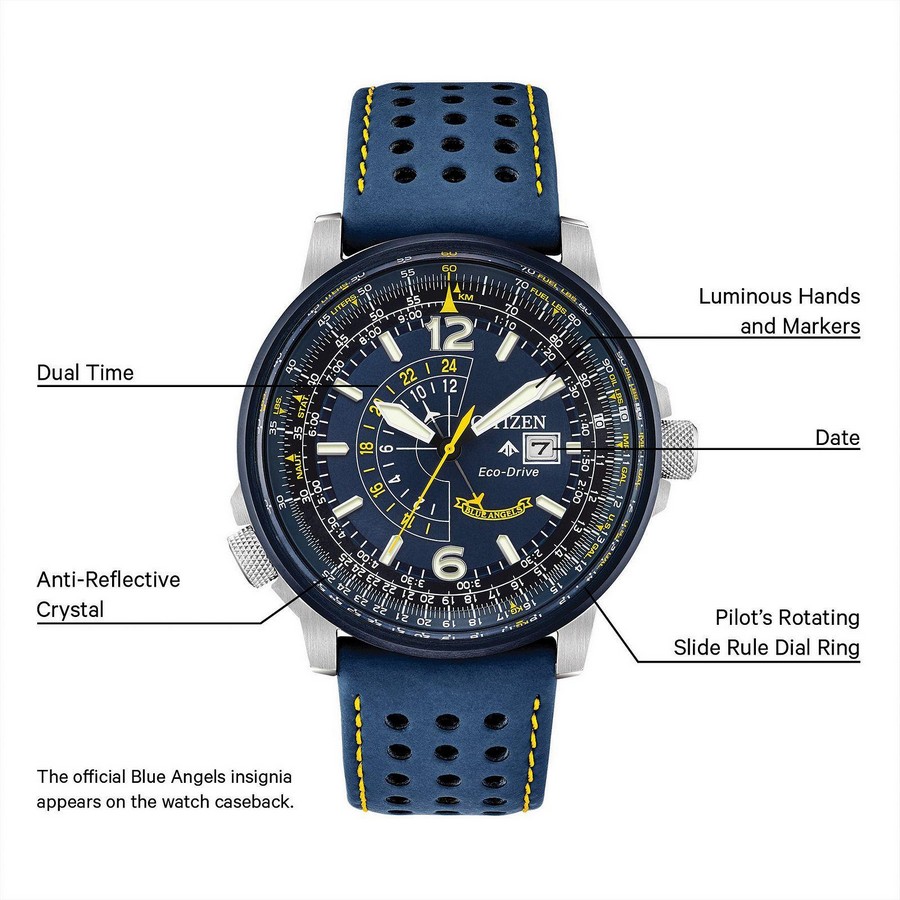 Đồng Hồ Citizen Promaster Nighthawk Nam Xanh Vàng