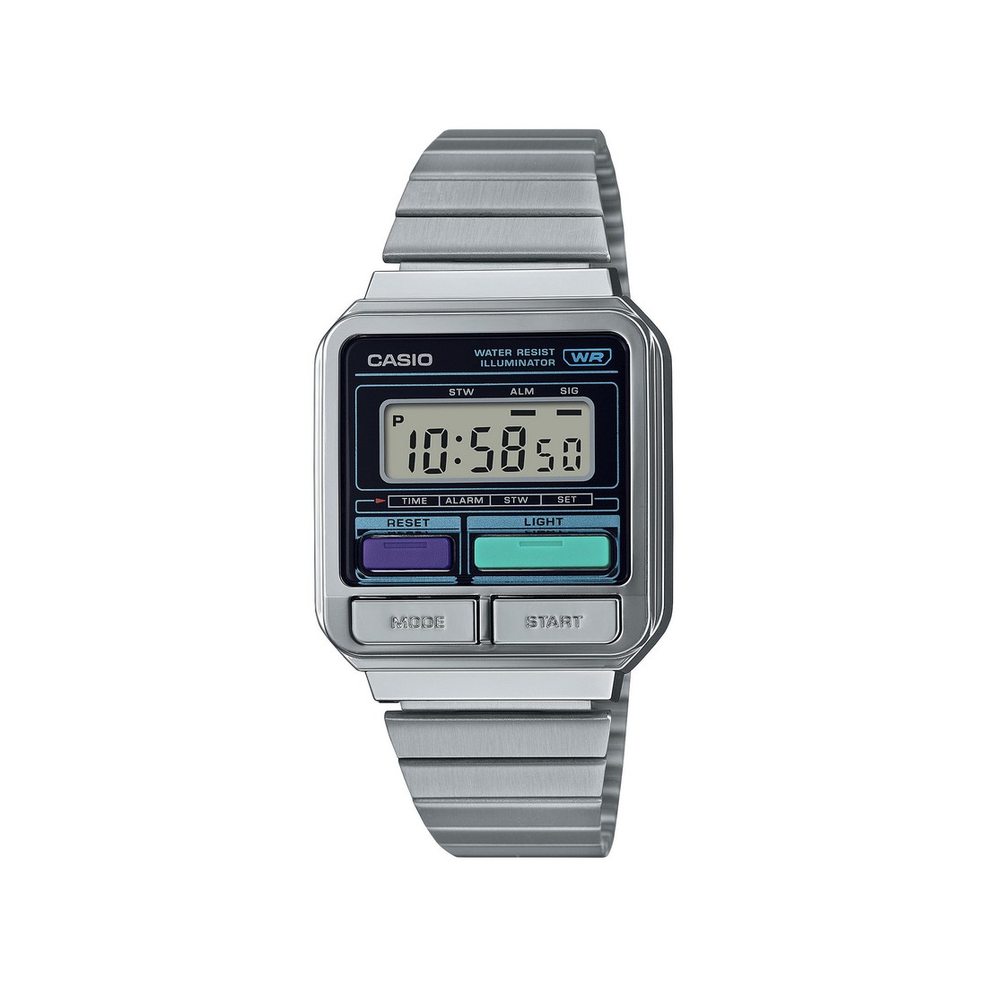 Đồng Hồ Casio A120We-1A Nam Đen Xám