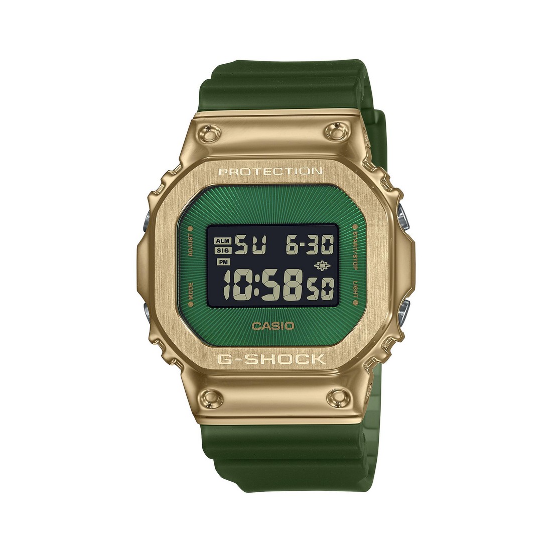 Đồng Hồ Casio Gm-5600Cl-3 Nam Xanh Lá Vàng