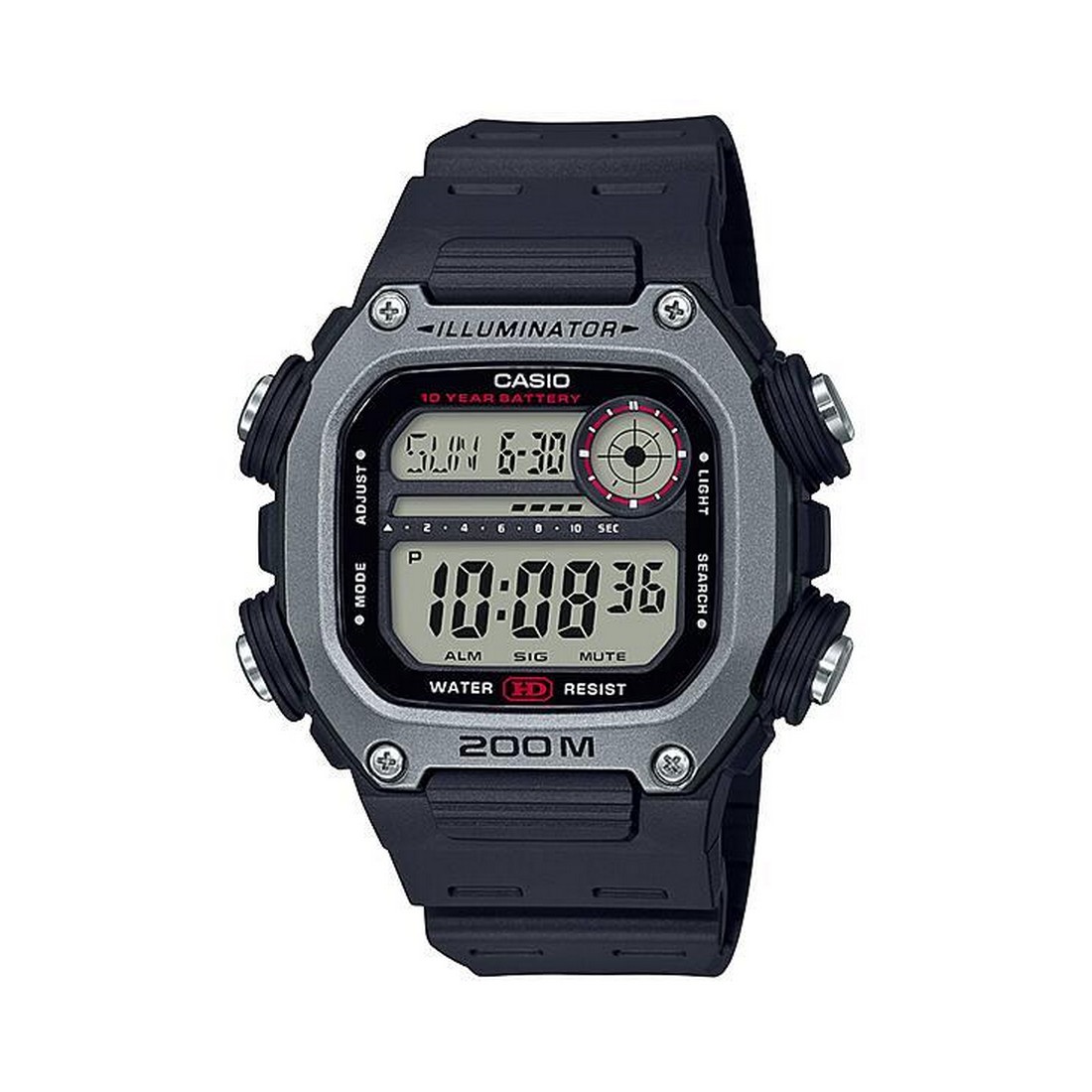 Đồng Hồ Casio Dw-291H-1Av Nam Đen Xám