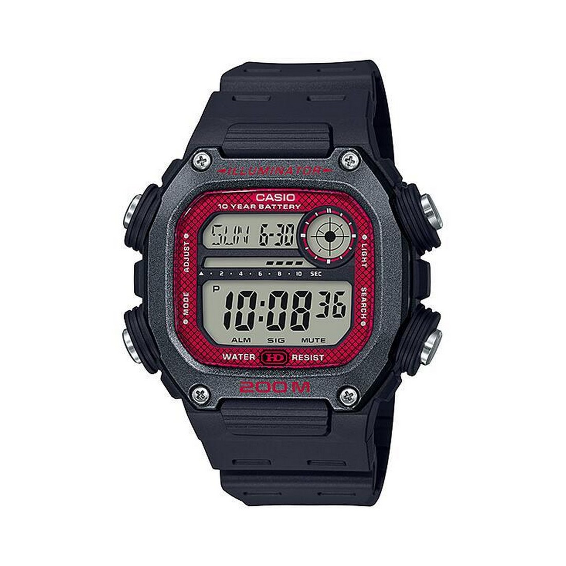 Đồng Hồ Casio Dw-291H-1Bv Nam Đen Đỏ