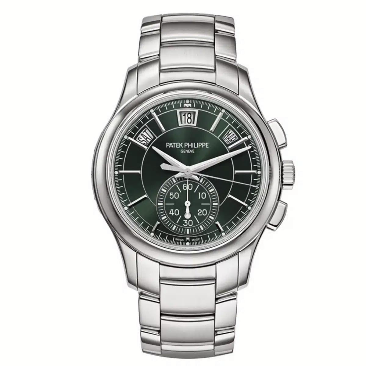 Đồng Hồ Patek Philippe Complications 5905/1A-001 42mm Nam Xám Xanh Lá