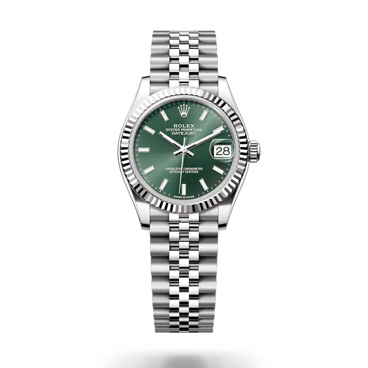 Đồng Hồ Rolex Datejust 278274 31mm Nữ Xám Xanh Lá