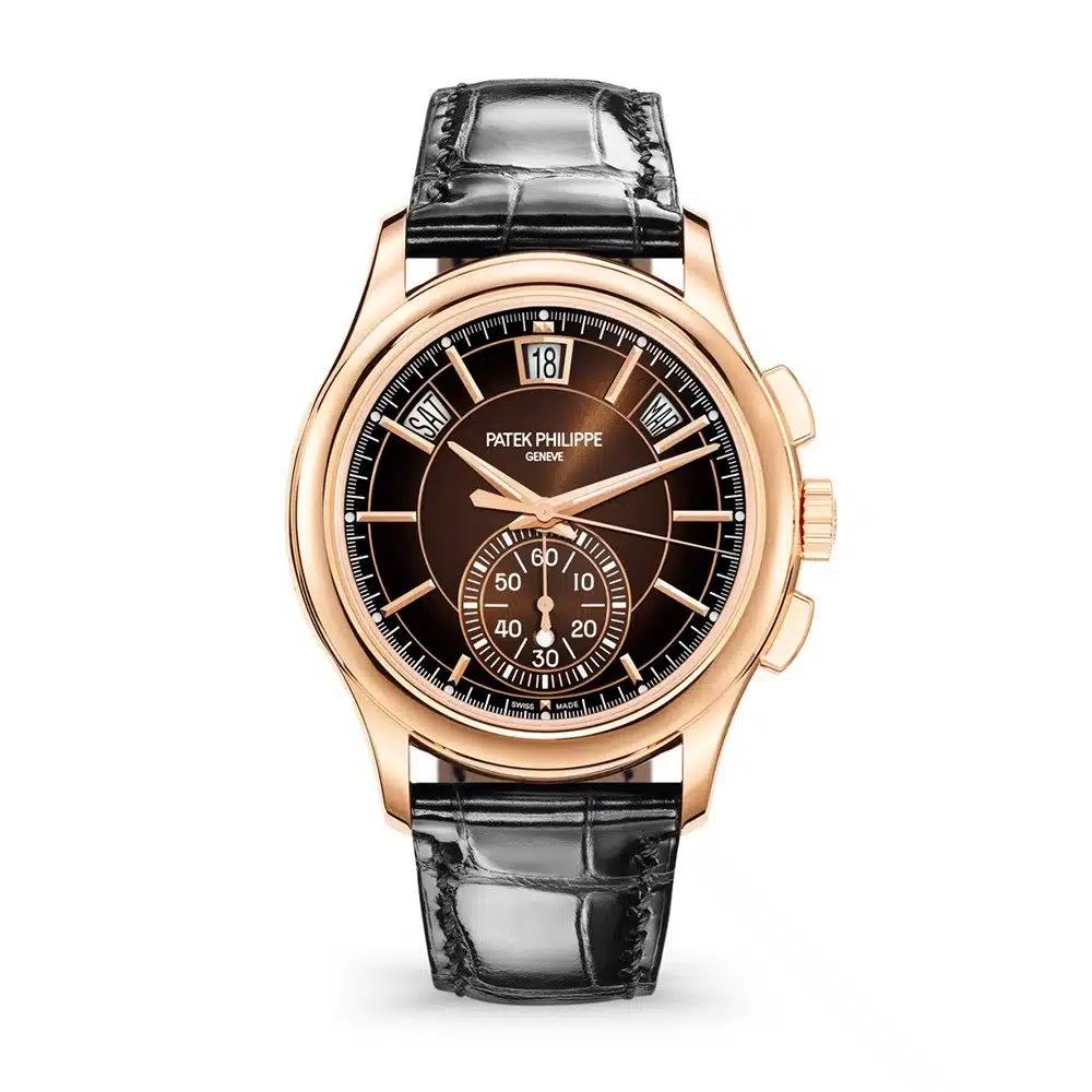 Đồng Hồ Patek Philippe Complications 5905R-001 42mm Nam Vàng Nâu Đen