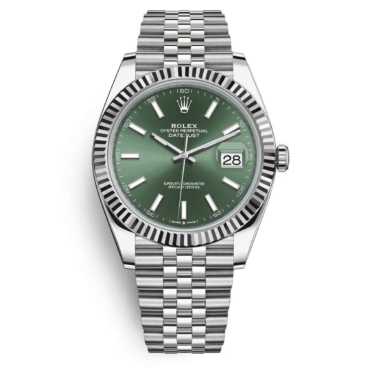 Đồng Hồ Rolex Datejust 126334 Mint 41mm Nam Xanh Lá Xám