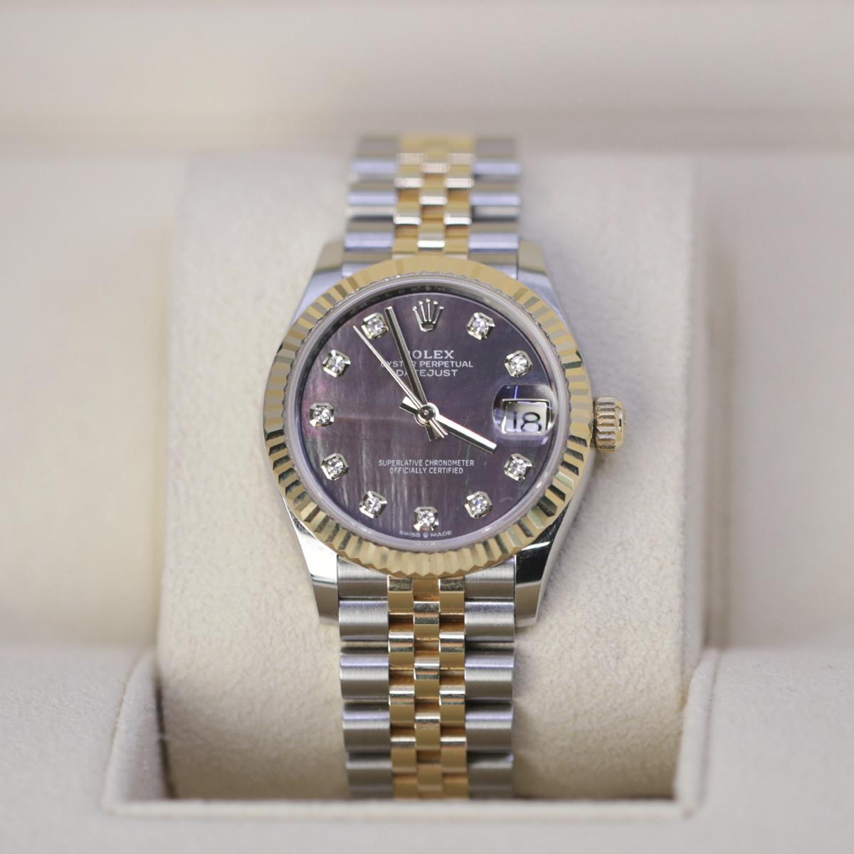 Đồng Hồ Rolex Datejust 278273 31mm Nữ Nâu Vàng Xám