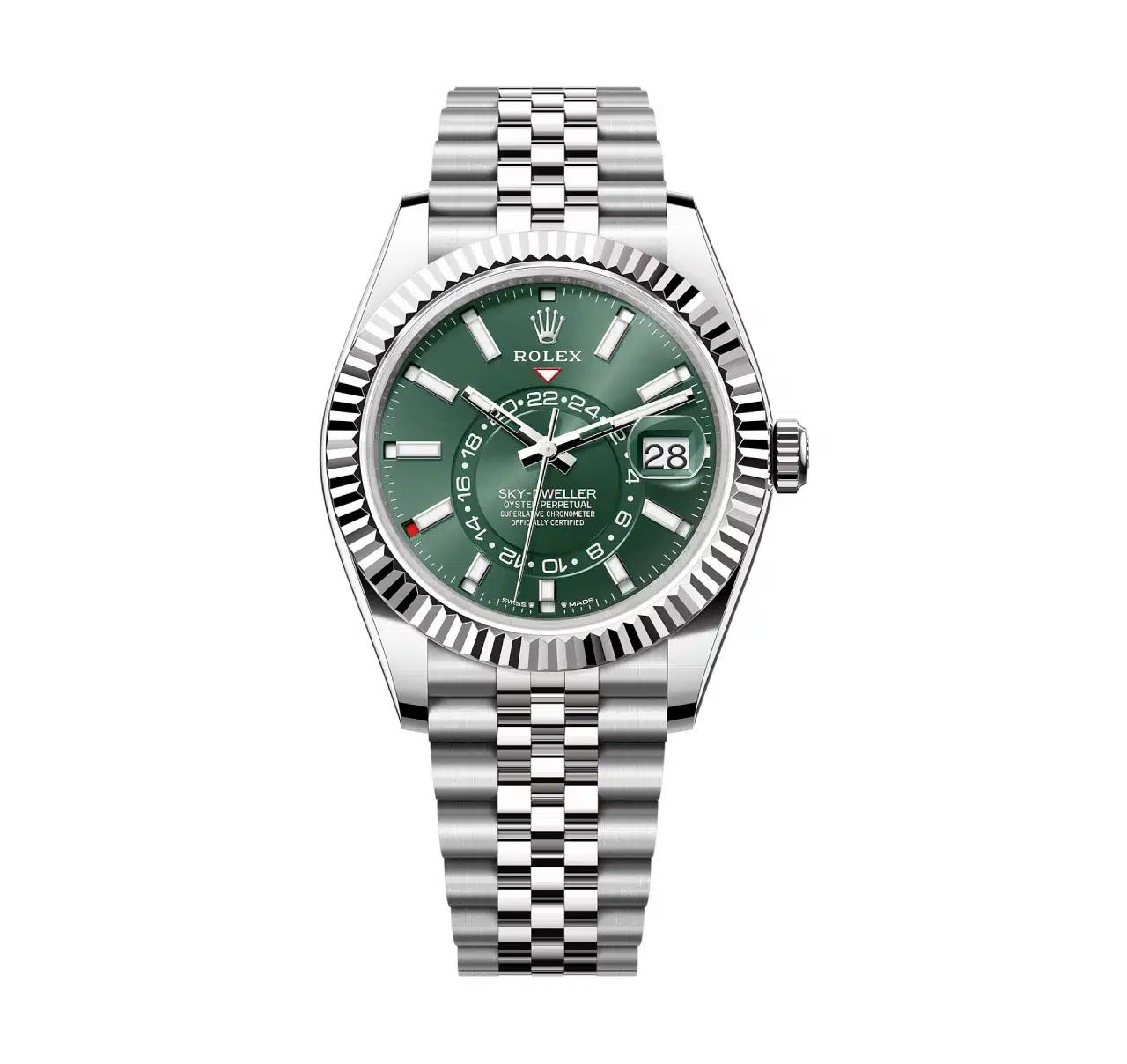 Đồng Hồ Rolex Sky-Dweller 336934-002 42mm Nam Xanh Lá Xám