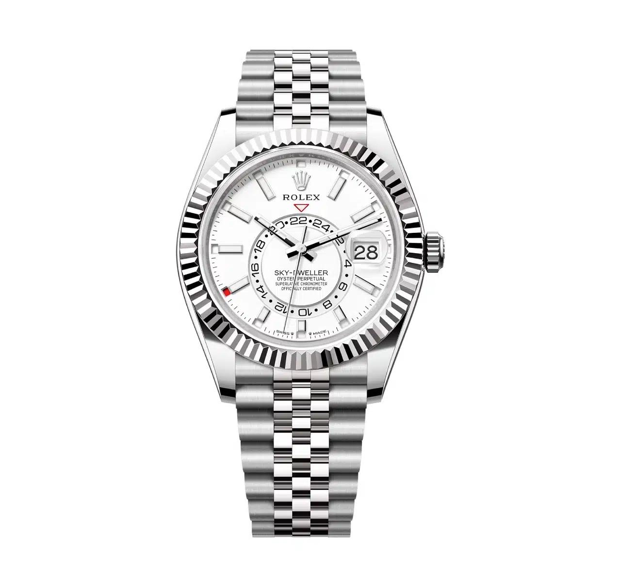 Đồng Hồ Rolex Sky-Dweller 336934-0004 42mm Nam Trắng Xám