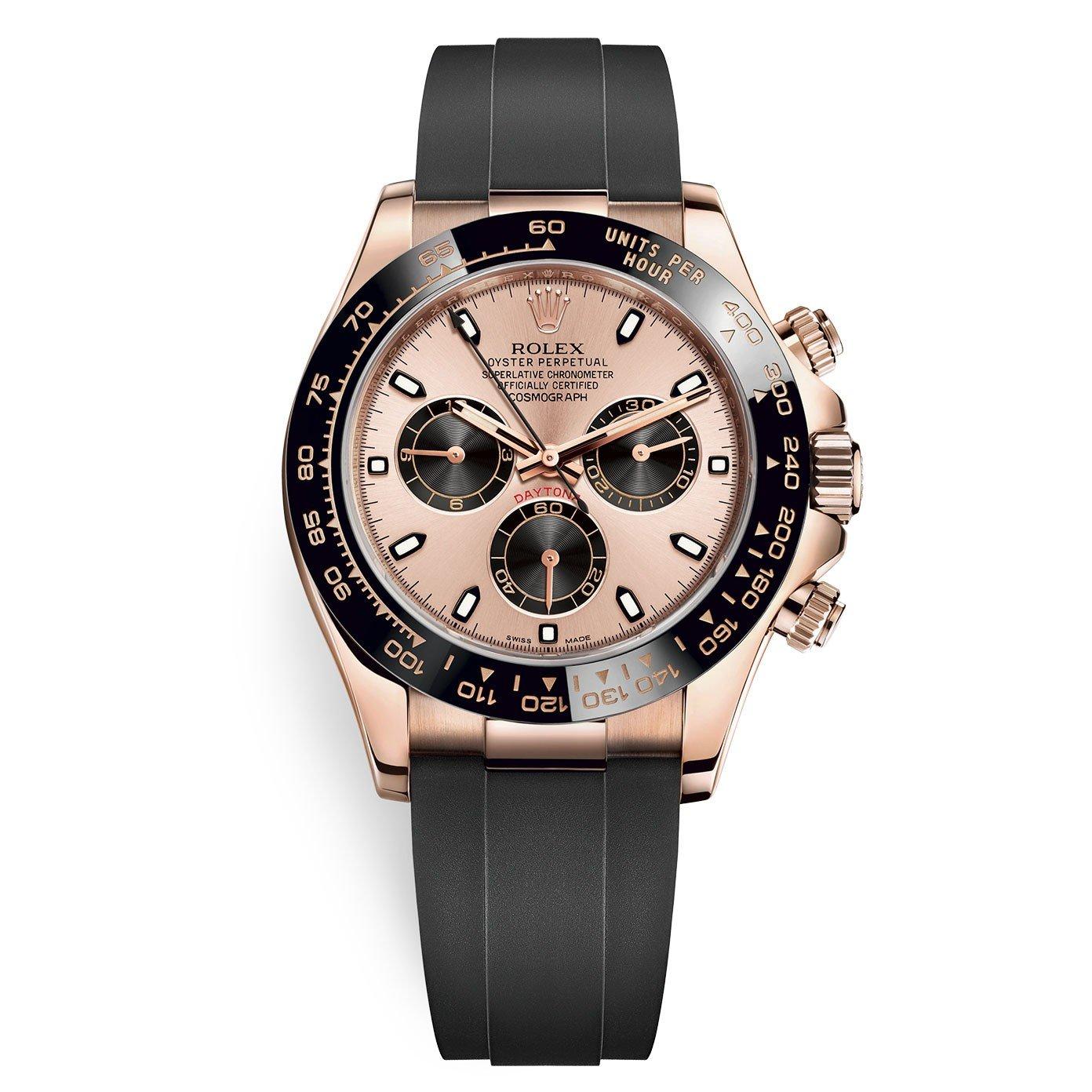 Đồng Hồ Rolex Cosmograph Daytona 116515Ln 40mm Nam Vàng Hồng Đen