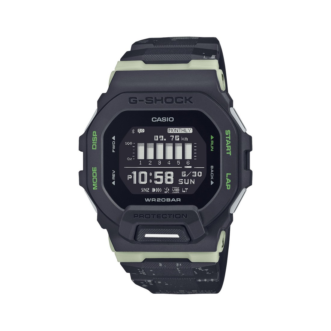 Đồng Hồ Casio Gbd-200Lm-1 Nam Đen Xám