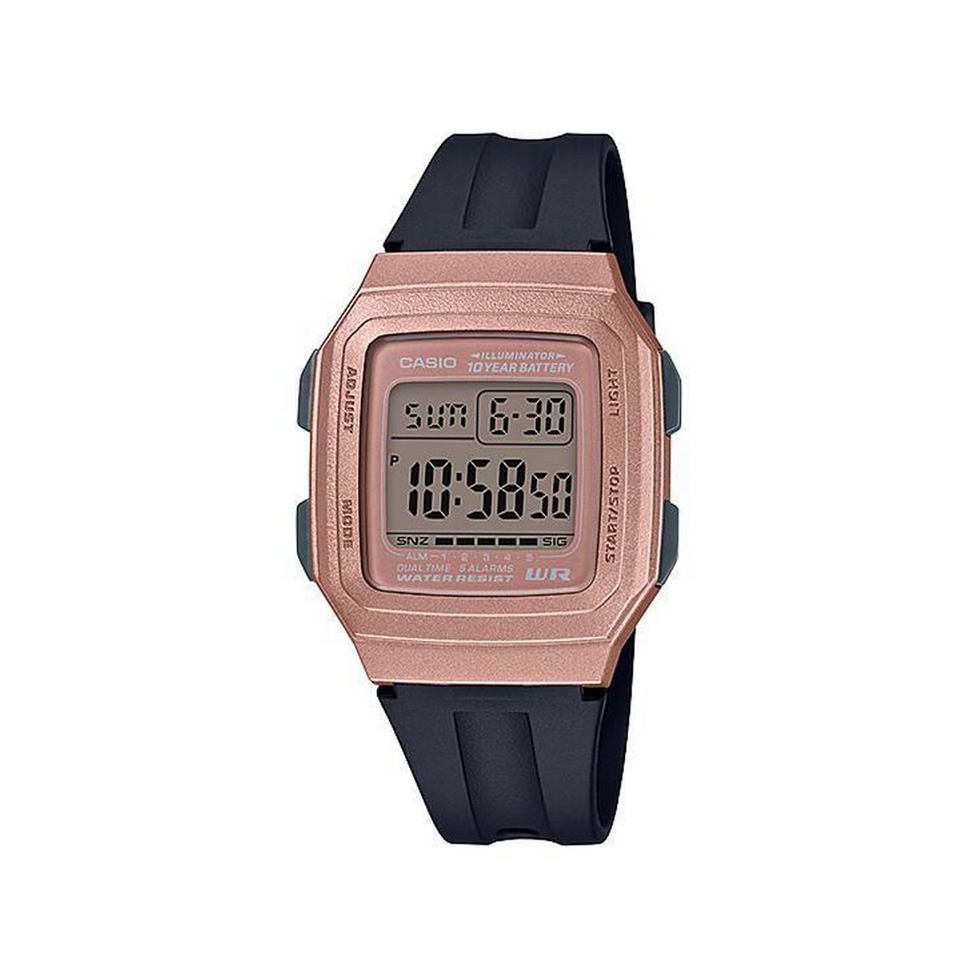 Đồng Hồ Casio F-201Wam-5Av Nam Nâu Đen