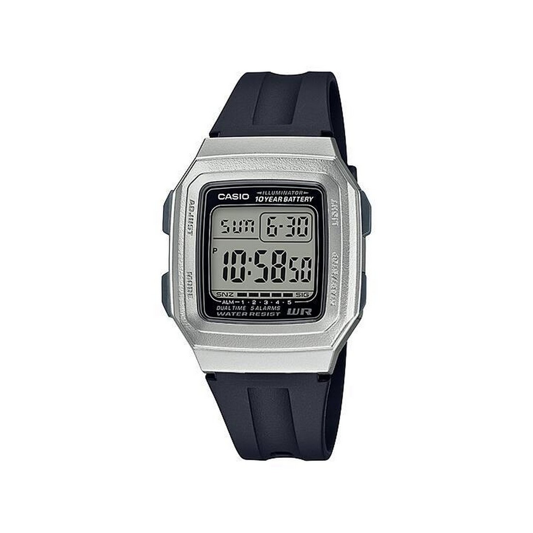 Đồng Hồ Casio F-201Wam-7Av Nam Đen Xám