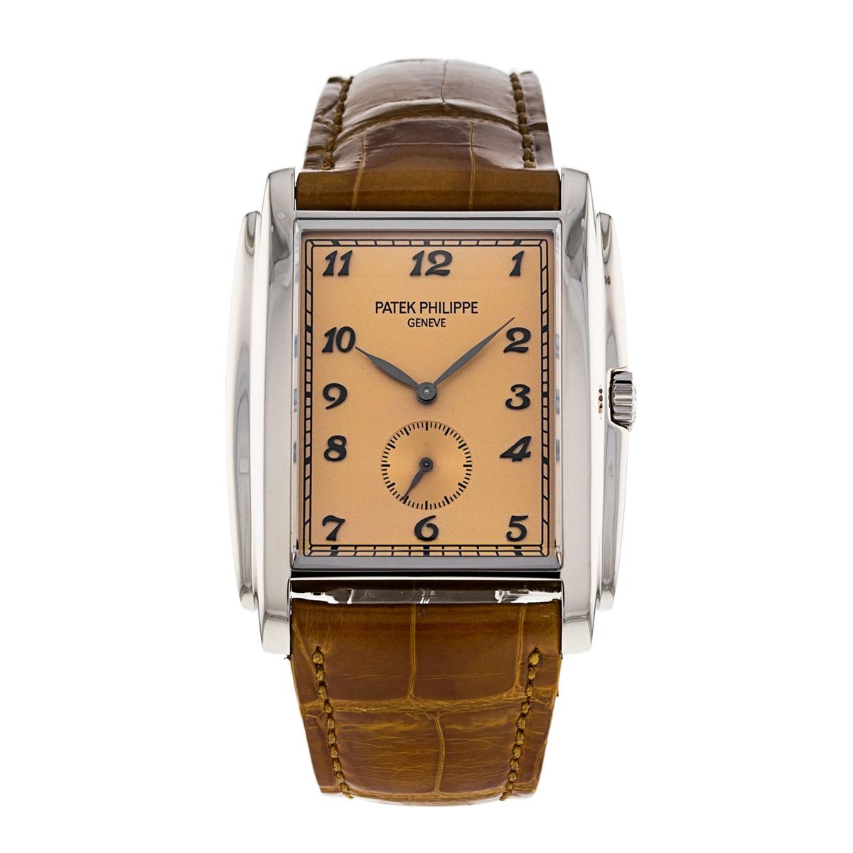 Đồng Hồ Patek Philippe Gondolo 5124G-001 43×33mm Nam Nâu Xám