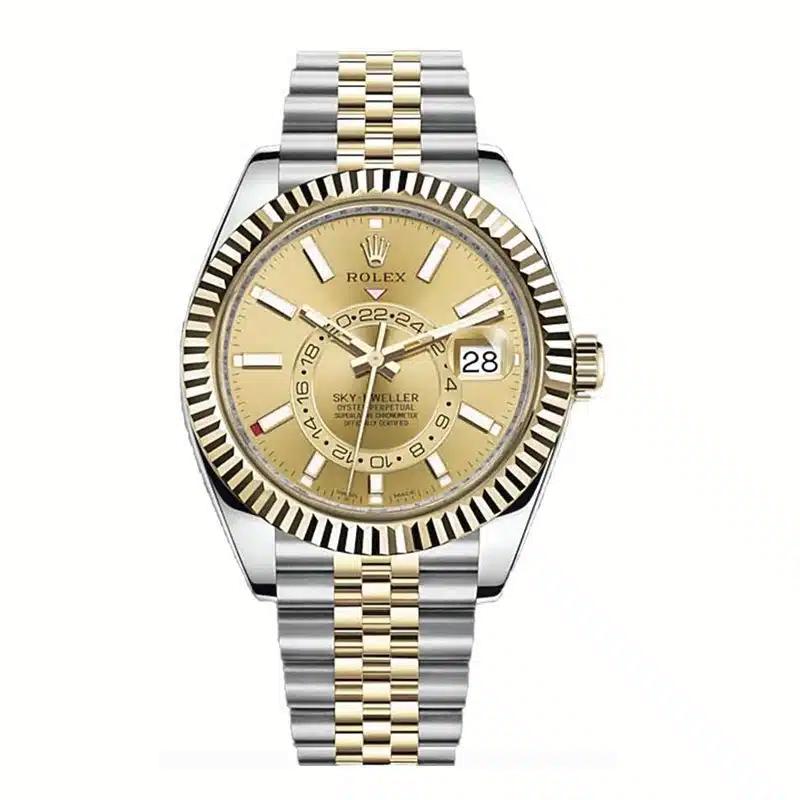 Đồng Hồ Rolex Sky-Dweller 326933 41mm Nam Vàng Xám