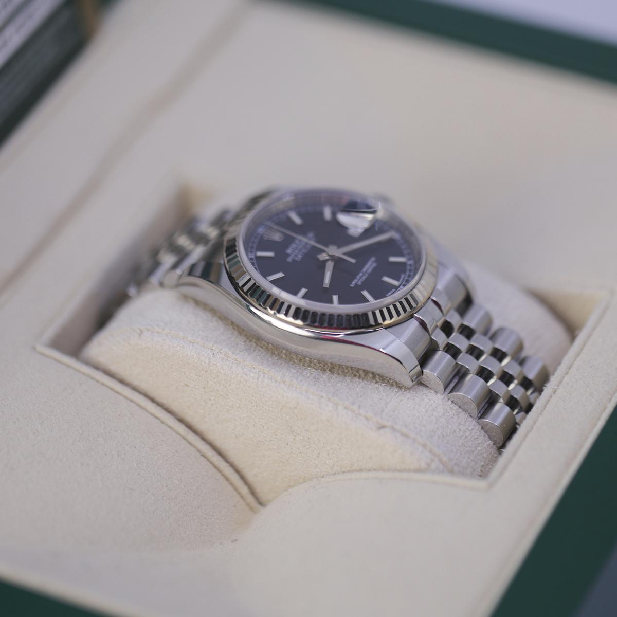 Đồng Hồ Rolex Datejust 116234 36mm Nam Xanh Xám