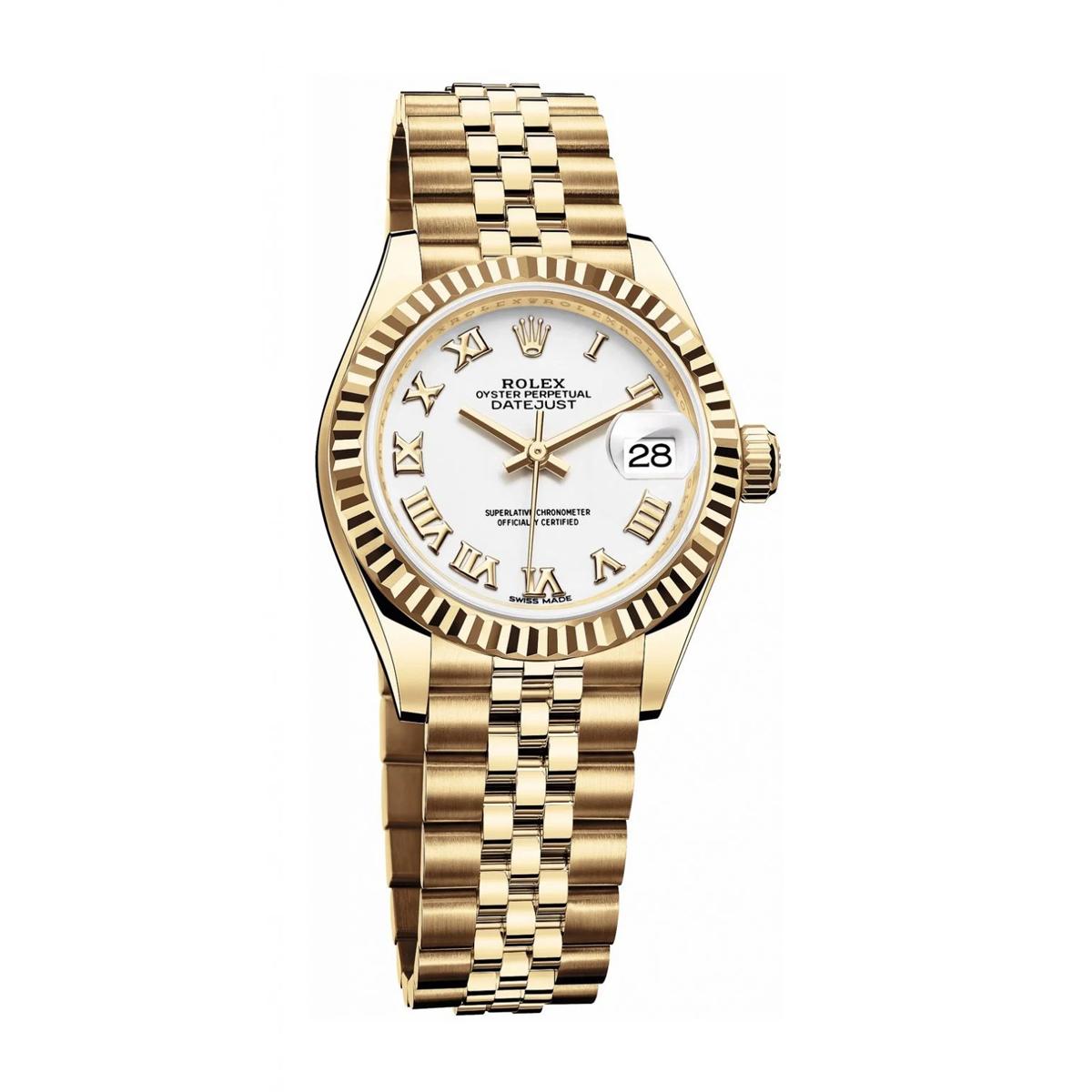 Đồng Hồ Rolex Lady Datejust 279178-003 28mm Nữ Vàng Trắng