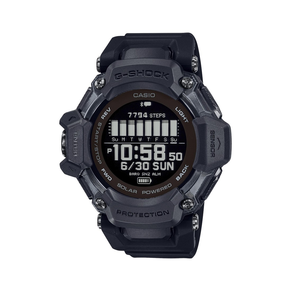 Đồng Hồ Casio Gbd-H2000-1B Nam Đen Xám