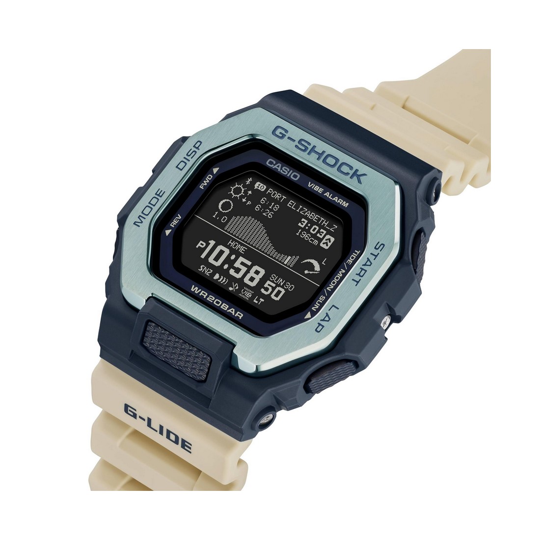 Đồng Hồ Casio Gbx-100Tt-2 Nam Đen Xanh Trắng Đục