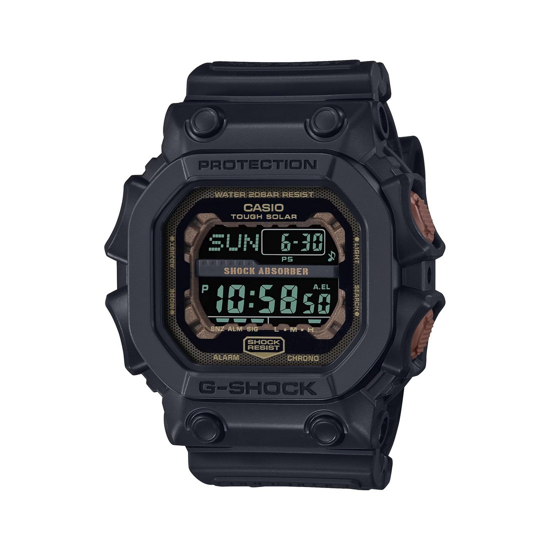 Đồng Hồ Casio Gx-56Rc-1 Nam Đen Nâu Đồng