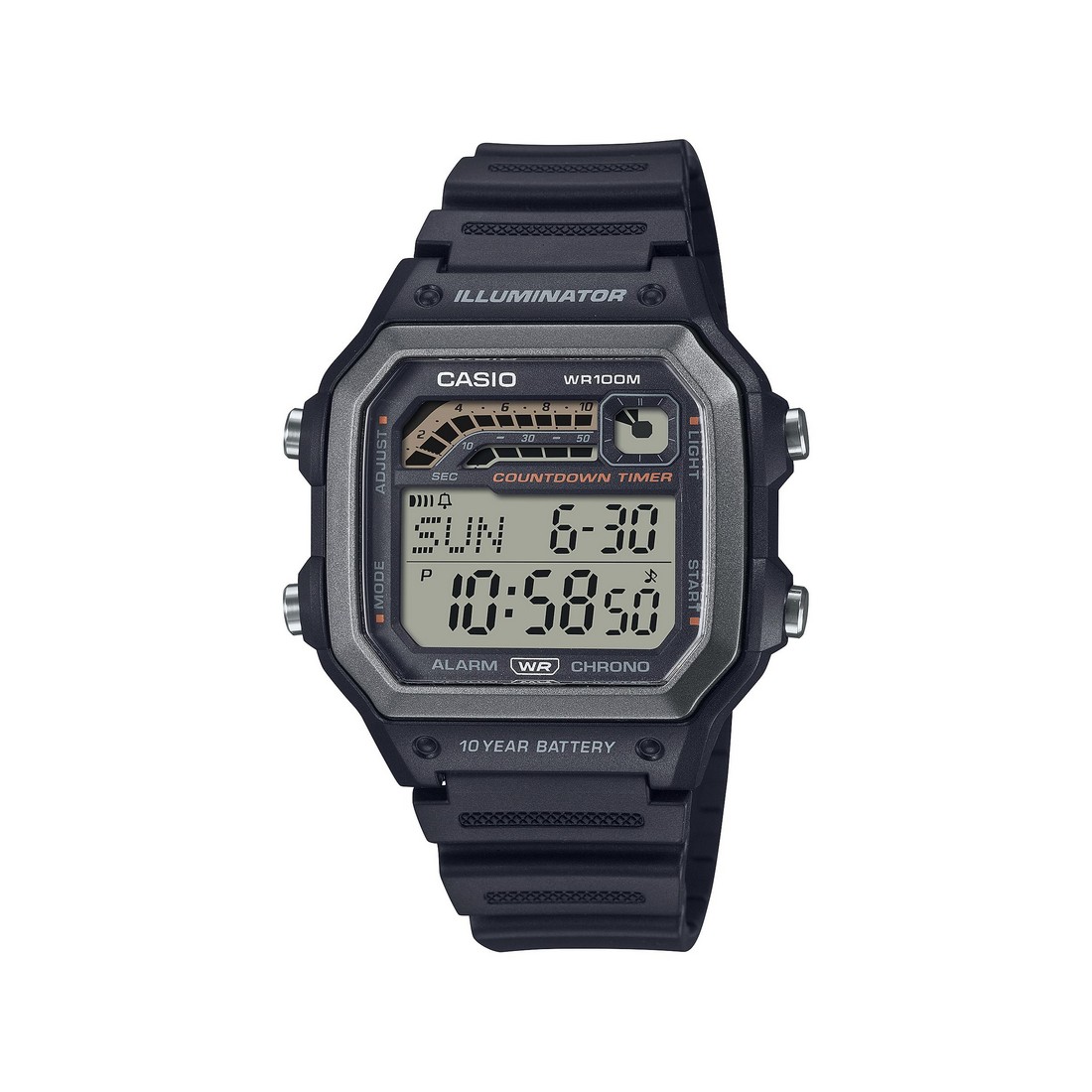 Đồng Hồ Casio Ws-1600H-1Av Nam Đen