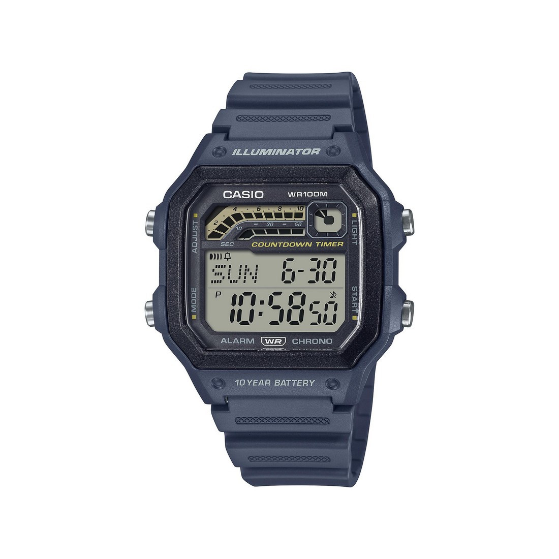 Đồng Hồ Casio Ws-1600H-2Av Nam Đen Xanh Than