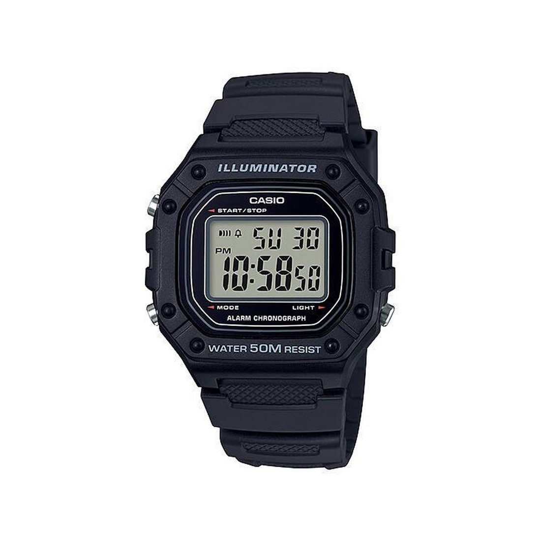 Đồng Hồ Casio W-218H-1Av Nam Đen