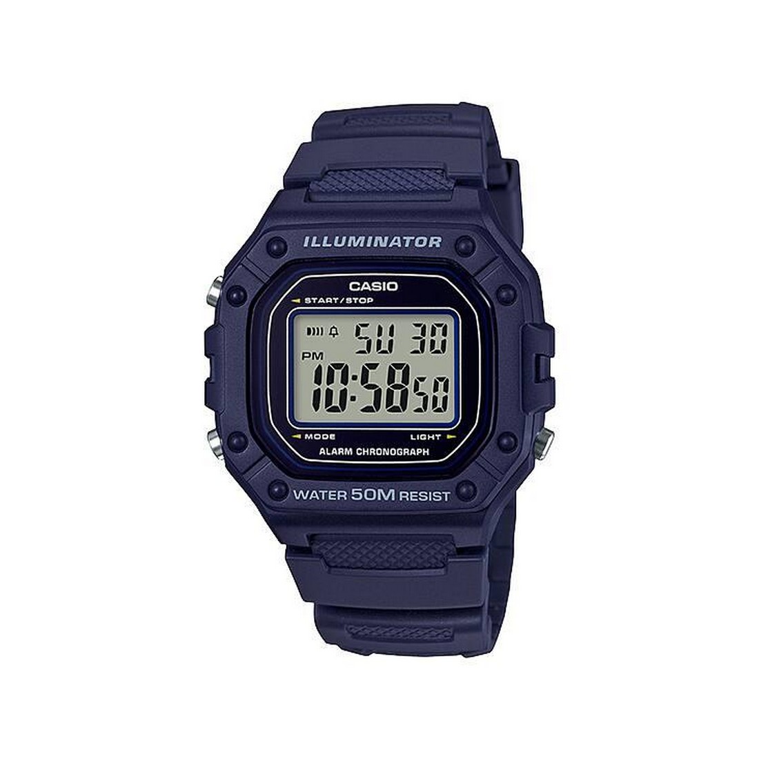 Đồng Hồ Casio W-218H-2Av Nam Xanh Than