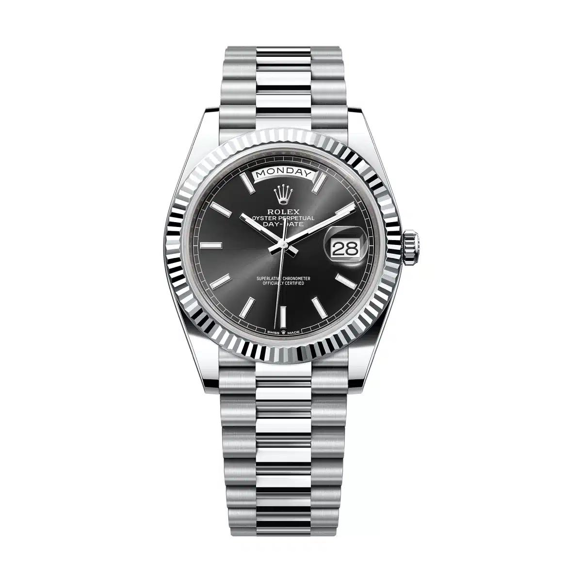 Đồng Hồ Rolex Day Date 228236 40mm Nam Đen Xám