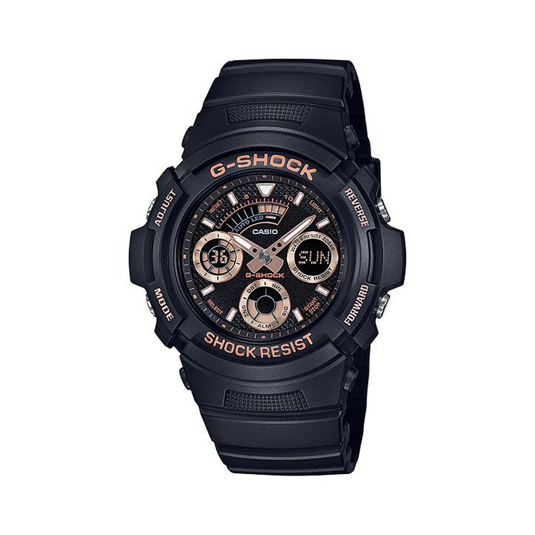 Đồng Hồ Casio Aw-591Gbx-1A4 Nam Đen Nâu