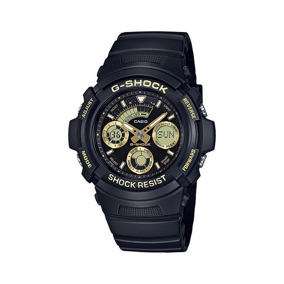 Đồng Hồ Casio Aw-591Gbx-1A9 Nam Đen Vàng