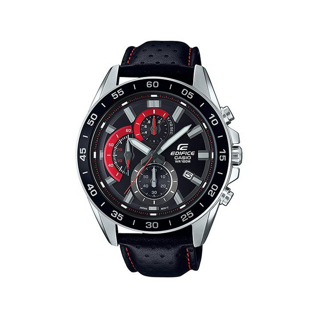 Đồng Hồ Casio Efv-550L-1Av Nam Đen Đỏ Xám