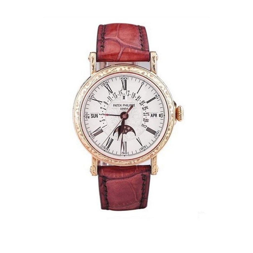 Đồng Hồ Patek Philippe Grand Complications 5160J-001 38mm Nam Trắng Vàng Đỏ