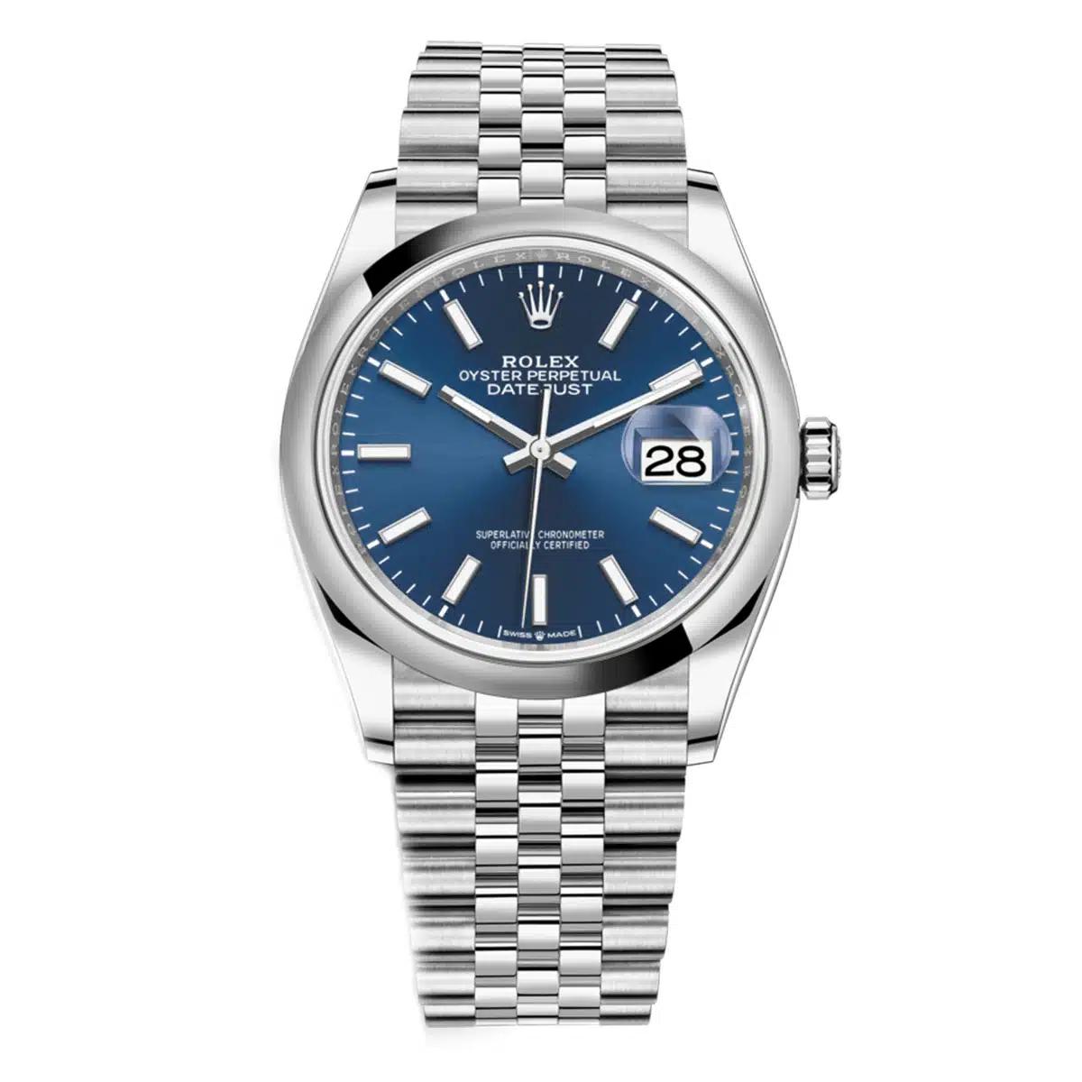 Đồng Hồ Rolex Datejust 126200 Oyster Perpetual 36 mm Nam Xanh Xám